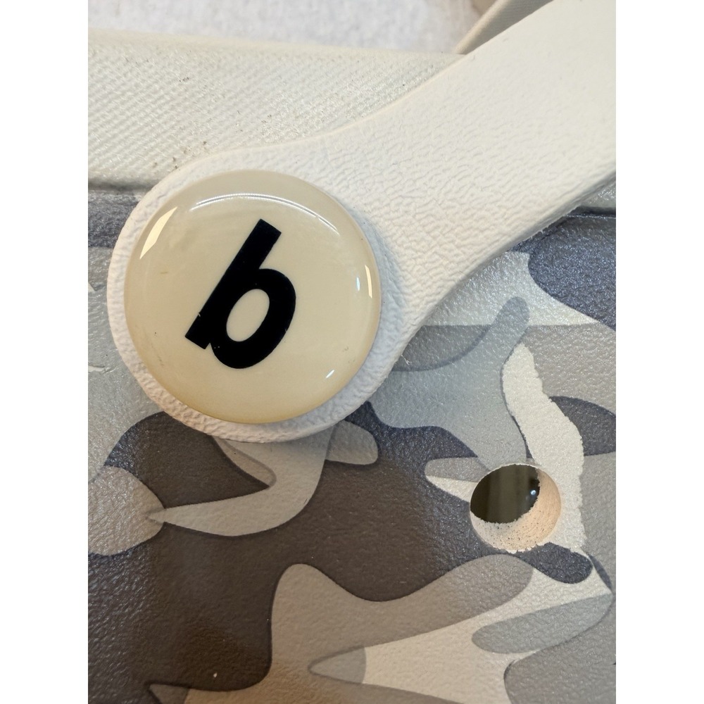 WHITE AND GRAY CAMO Baby BOGG BAG  14"x12"x4.5" With Plastic Zippered Pocket - Picture 4 of 14